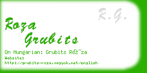 roza grubits business card